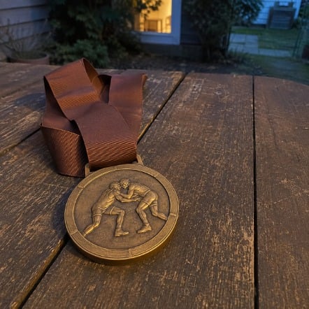 Customized wrestling medals for state and regional championships